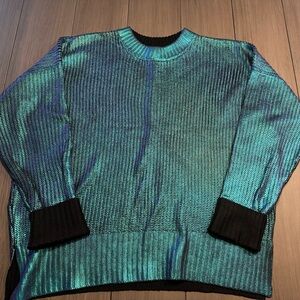 Beach Riot beautiful foil blue/purple sweater